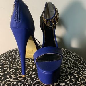 Blue Diamond ankle cuff heels
